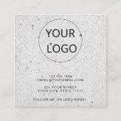 Modern Concrete Abstract Oorbel Display QR-code Vierkante Visitekaartje (Achterkant)