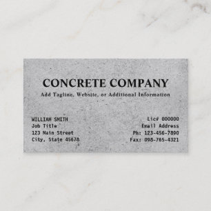 Modern Concrete Company Visitekaartje