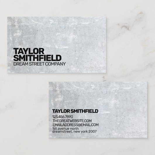 Modern Concrete Visitekaartje (Voorkant / Achterkant)