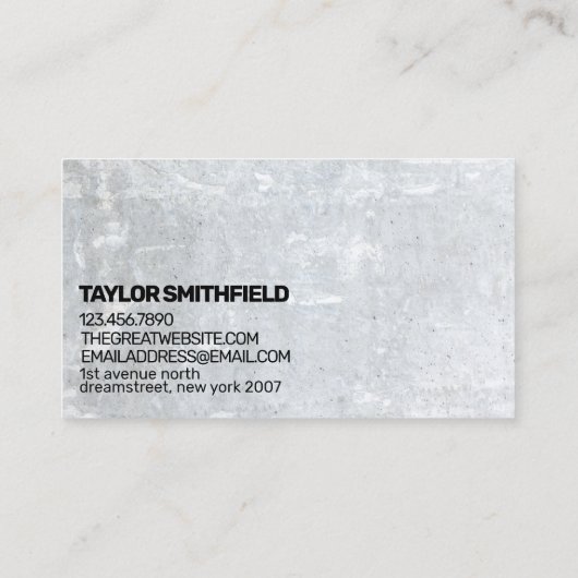 Modern Concrete Visitekaartje (Achterkant)