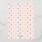 Modern Confetti Happy Joyful, twee foto's Folie Feestdagenkaart (Achterkant)