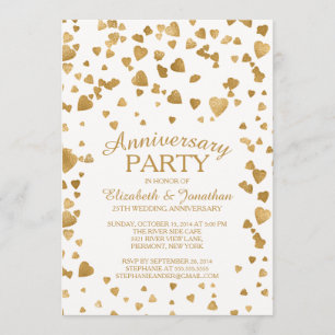 Modern Confetti Heart Jubileum Kaart