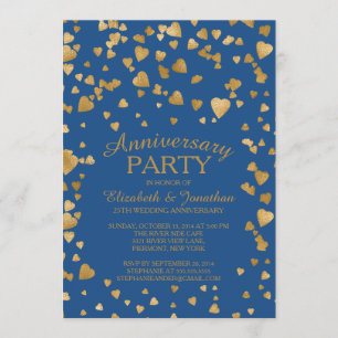Modern Confetti Heart Jubileum Kaart