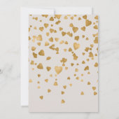 Modern Confetti Hearts Bridal Shower Invitation Kaart (Achterkant)