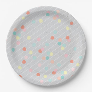 Modern confetti papier partij bord