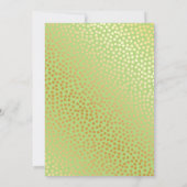 Modern Confetti Polka Dots Limoen Gold Brunch Kaart (Achterkant)