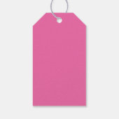 Modern Confetti Roze en Oranje Stippen Cadeaulabel (Achterkant)