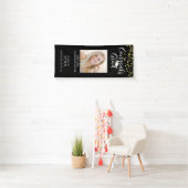 Modern Confetti Script GEFELICITEERD AFSTUDEERDER  Spandoek (Insitu)