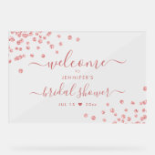 Modern Confetti Script Vrijgezellenfeest Welkom Bl Acryl Bord (Voorkant)
