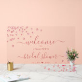 Modern Confetti Script Vrijgezellenfeest Welkom Bl Acryl Bord (Huwelijk)
