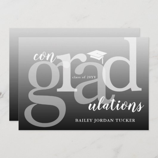 Modern ConGRADuleringen Afstuderen Gefeliciteerd (Voorkant / Achterkant)