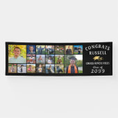 Modern CONGRATS AFSTUDEERDER 18 Fotocollage Banner (Horizontaal)