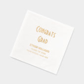 Modern "Congrats Afstudeerder", Afstuderen Folie Servetten (Links)