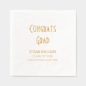 Modern "Congrats Afstudeerder", Afstuderen Folie Servetten (Voorkant)