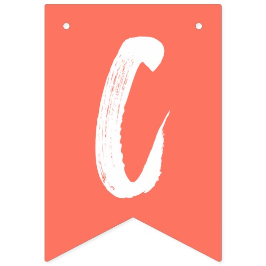 Modern Congrats Afstudeerder Coral Afstuderen Vlaggetjes (Tweede vlag)