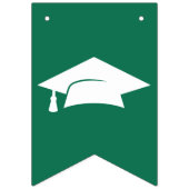 Modern Congrats Afstudeerder Green Afstuderen Vlaggetjes (Eerste vlag)