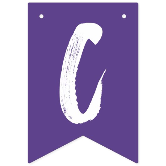 Modern Congrats Afstudeerder Paars Afstuderen Vlaggetjes (Tweede vlag)