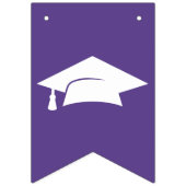 Modern Congrats Afstudeerder Paars Afstuderen Vlaggetjes (Eerste vlag)