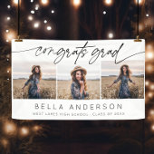 Modern Congrats Afstudeerder Script 3 Fotocollage Spandoek