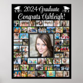 Modern Congrats Afstuderen 52 fotocollage Poster (Voorkant)