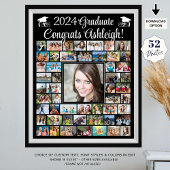 Modern Congrats Afstuderen 52 fotocollage Poster