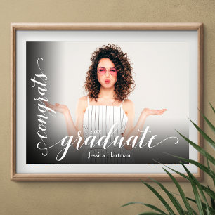 Modern Congrats Afstuderen foto Poster