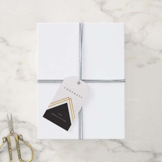 Modern Congrats Faux Folie Cadeaulabel (Met Touw)