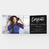 Modern Congrats H L Photo Afstuderen Banner - zwar (Horizontaal)