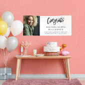 Modern Congrats Photo Afstuderen banner - White