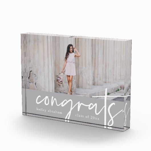 Modern Congrats Typography Photo Block Fotoblokken (Rechts)