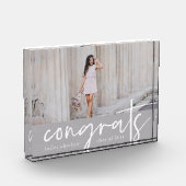 Modern Congrats Typography Photo Block Fotoblokken (Links)