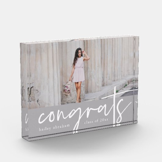 Modern Congrats Typography Photo Block Fotoblokken (Links)