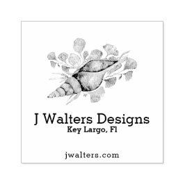 Modern Conical Shell Rubberstempel