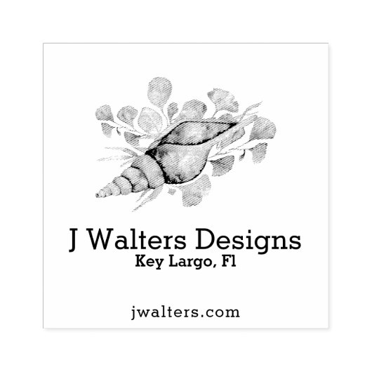 Modern Conical Shell Rubberstempel (Afrduk)