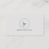 Modern Connect Met Ons Logo QR Code Grijs Wit Visitekaartje (Achterkant)