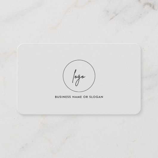 Modern Connect Met Ons Logo QR Code Grijs Wit Visitekaartje (Achterkant)