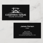 Modern Construction Crane Hammer House Logo Visitekaartje (Voorkant / Achterkant)