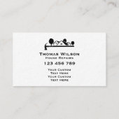 Modern Construction Handyman Carpenter Tools Gold Visitekaartje (Achterkant)