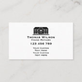 Modern Construction Handyman Carpenter Tools Wood  Visitekaartje (Achterkant)