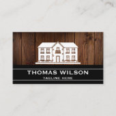 Modern Construction Handyman Carpenter Tools Wood  Visitekaartje (Voorkant)