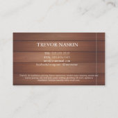 Modern Construction Handyman Carpenter Tools Wood  Visitekaartje (Achterkant)