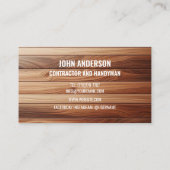 Modern Construction Handyman Contractor Renovation Visitekaartje (Achterkant)