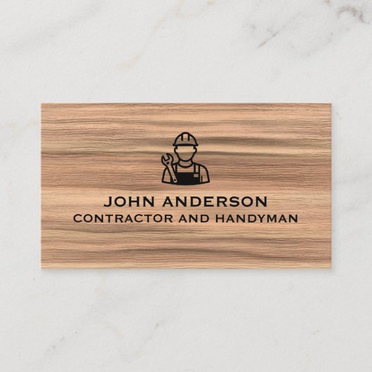 Modern Construction Handyman Contractor Renovation Visitekaartje (Voorkant)