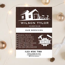 Modern Construction Handyman Tools Wood Flyer