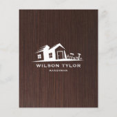 Modern Construction Handyman Tools Wood Flyer (Achterkant)