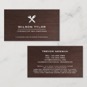 Modern Construction Handyman Tools Wood Visitekaartje (Voorkant / Achterkant)