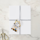 Modern Construction Simple Kid's Birthday Cadeaulabel (Met Touw)