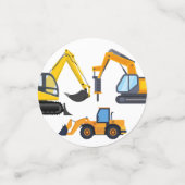 Modern Construction Simple Kid's Birthday Confetti (Kleine voorkant)