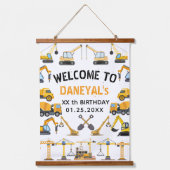 Modern Construction Simple Kid's Birthday Hangend Wandkleed (Voorkant)