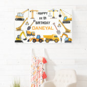 Modern Construction Simple Kid's Birthday Spandoek (Insitu)